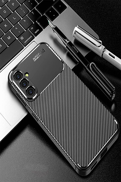 Nezih Case Samsung Galaxy A37 Uyumlu Kamera Korumalı Karbon Tasarım Koruyucu ...