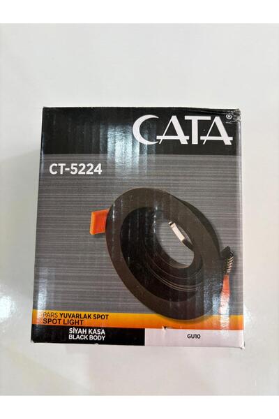 Cata CT-5224 PARS SİYAH YUVARLAK SPOT 1 ADET