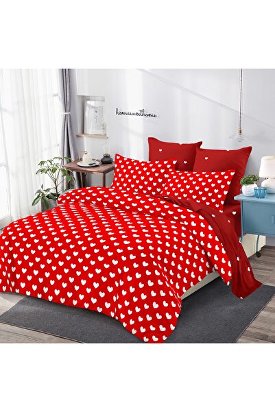 OEM Lenjerie de pat cu elastic pentru pat dublu 2 persoane, 6 piese, PRV, Fin...