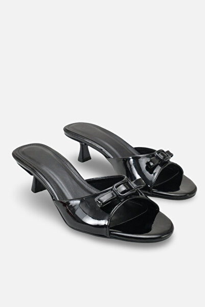 Liza Shoes شبشب نسائي من FLORA بكعب قصير وفيونكة أمامية A006-K2606