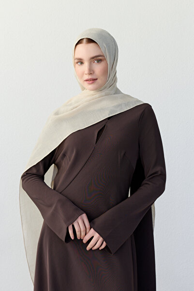 FENZA SCARF Σάλι σε χρώμα άμμου LUNA JAKARLI