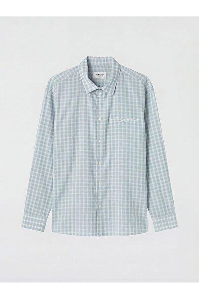 LC Waikiki Blue Regular Fit Plaid Men's Shirt