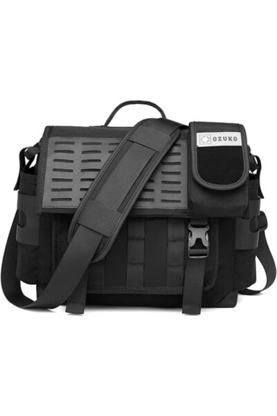 OZUKO 9445 Crossbody Messenger Bag Tactical Everyday Carry Bag Black