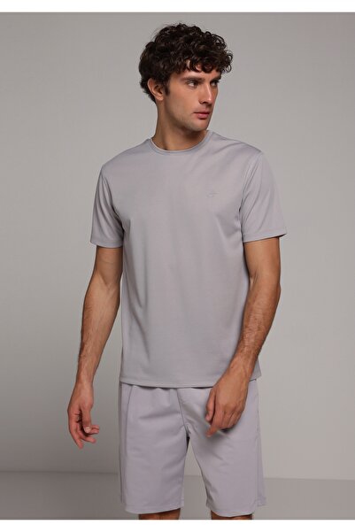 Colin's Tricou cu mânecă scurtă, gri, cu gât rotund, cu croială normală