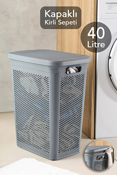 Meleni Home Καλάθι βρώμικων ρούχων 40 λίτρων - Καλάθι βρώμικων ρούχων Stash S...
