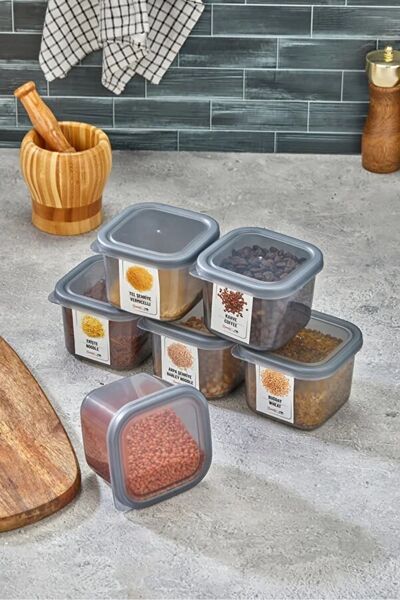 Empressco 6-Piece Leak-Proof Airtight Sticker Spice Bowl 0.5LT