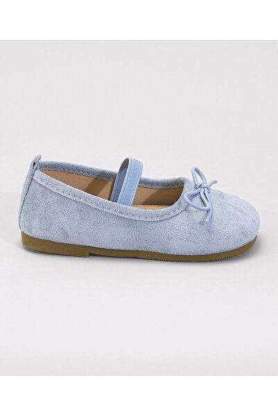 Mark & Mia Bow Detail Elastic Strap Closure Party Wear Ballerina Shoes - Blue