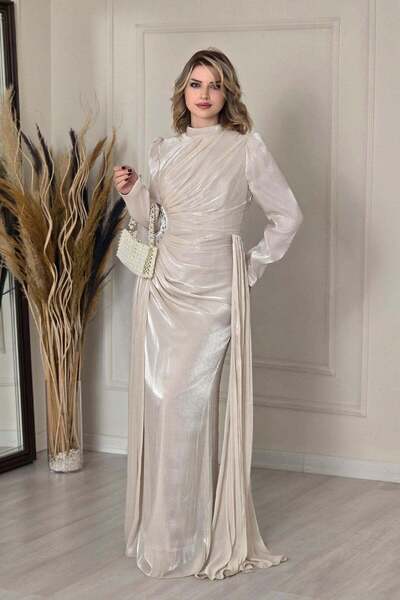 Yonca Moda Evi Vizon Taşlı Abiye 5148