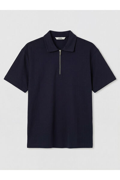 LC Waikiki Navy Blue Polo Collar Men's T-Shirt