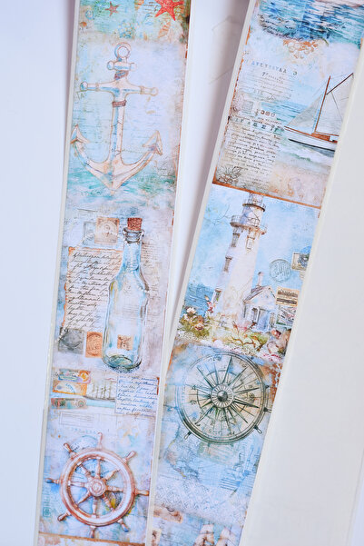 GÖKÇETasarım Denizci Temalı Washi Bant ( 5 cm x 2 m) / Scrapbook, Sticker