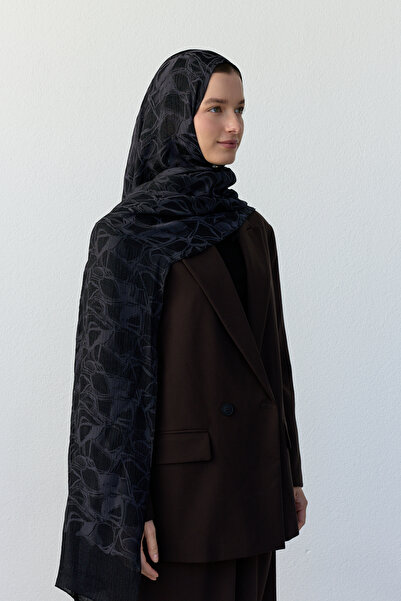 FENZA SCARF ΛΟΥΝΑ ΤΖΑΚΑΡΛΙ ΜΑΥΡΟ ΚΑΠΝΙΣΤΟ ΣΑΛΙ