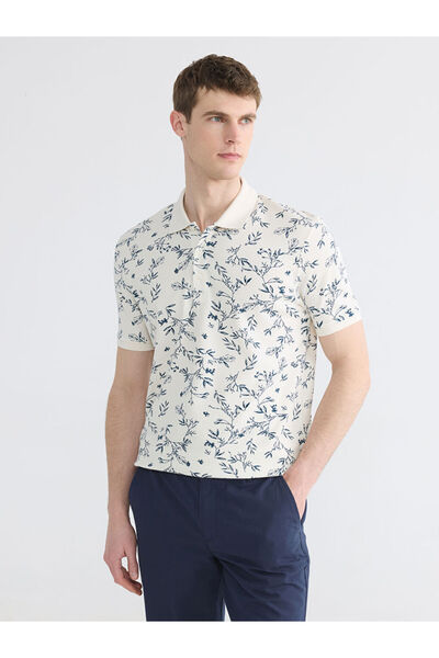 LC Waikiki Rmz Gi̇yi̇m Farkiyla Devrik Roba Collar Embroidered Men's T-Shirt