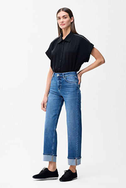 Love My Body Geniş Paça Denim Pantolon