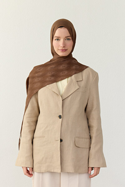 FENZA SCARF ΛΟΥΝΑ ΛΟΓΟ ΤΖΑΚΑΡΙ ΚΑΦΕ ΜΠΕΖ ΣΑΛΙ