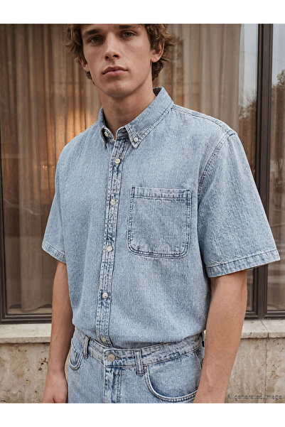 LC Waikiki Blue Regular Fit Men's Shirt
