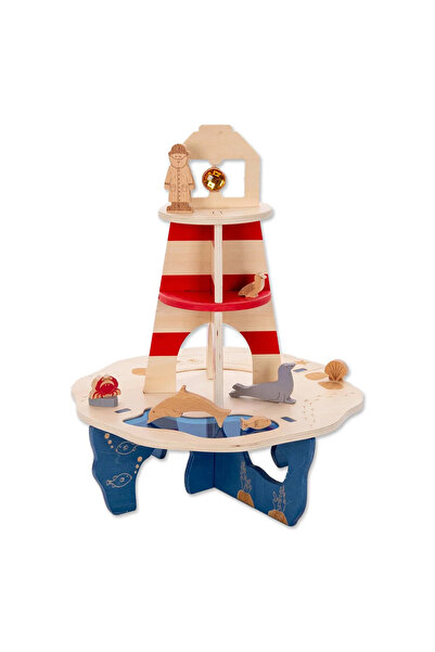 TickiT Νησί με φάρο, ξύλινο σετ με αξεσουάρ, για παιδιά 3-10 ετών