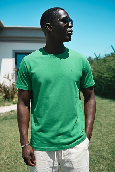 MATERIAL Ανδρικό άνετο, casual, καλοκαιρινό πράσινο μπλουζάκι