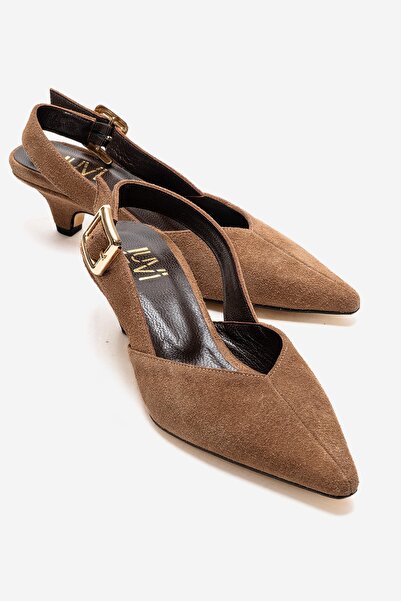 LuviShoes Γυναικεία παπούτσια με χαμηλό τακούνι DIORIS από γνήσιο δέρμα σουέντ