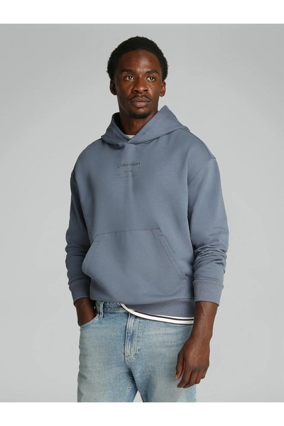 Calvin Klein Erkek Raised Editorial Logo Sweatshirt