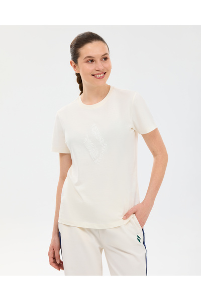 SKECHERS W regular fit graphic t-shirt women's white t-shirt s2610057-3855