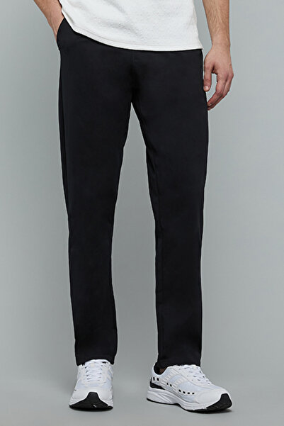 R&B Solid Trackpants with Drawstring Waist