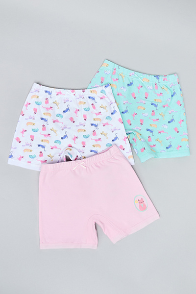 R&B 3 Pack Printed Long Shorts