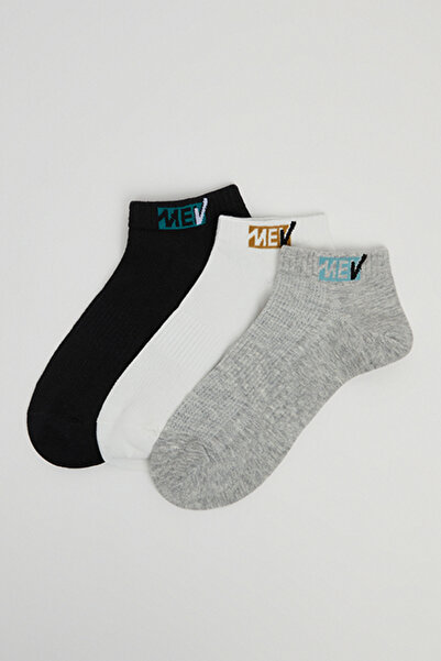 R&B 3 Pack Printed Ankle Socks