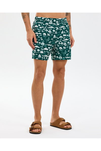 SKECHERS M 7 Inch Swimshort Erkek Haki Deniz Şortu S2610132-4222