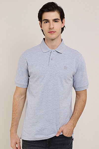 R&B Solid Polo T-Shirt with Short Sleeves