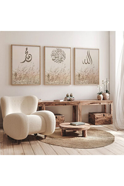 Dekorsiahome Σετ Τραπεζαρίας Κουζίνας Σαλονιού 3 τεμαχίων με Ξύλινο Πλαίσιο S...