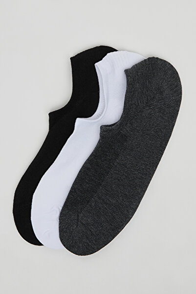 R&B 3 Pack Textured No-Show Socks