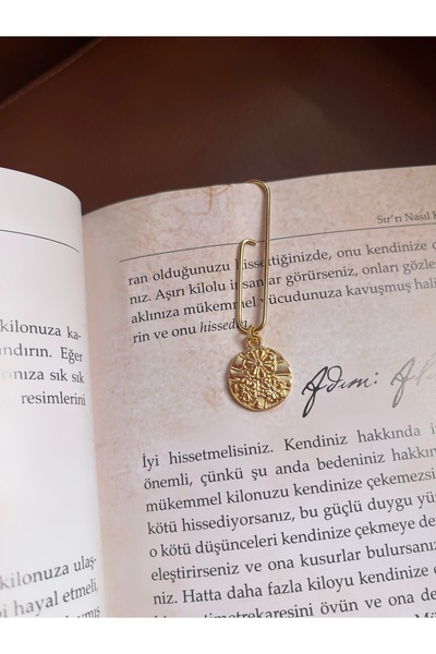 TekinAksesuar15 Vintage Desenli Gold Kitap Ayracı | Minimal Metal Ayraç