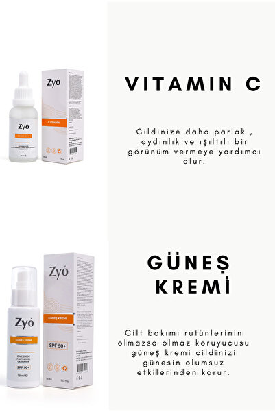 Zyo Işıltını Koru Güneş Kremi Ve C Vitamini 2li Set