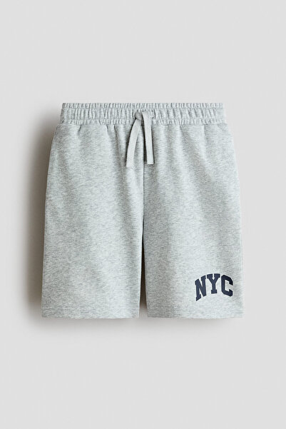 H&M Baskılı Sweatshirt Şort