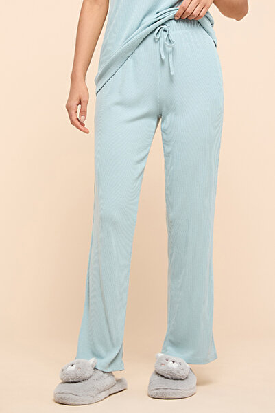 R&B بنطلون بيجامة مضلع بخصر مطاطي