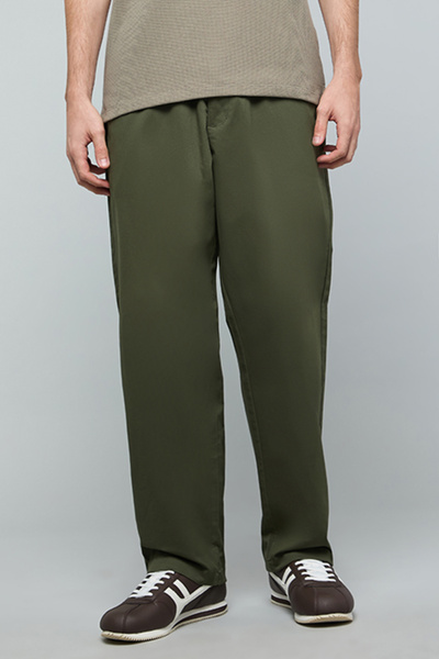 R&B Solid Knit Pants with Drawstring Waist
