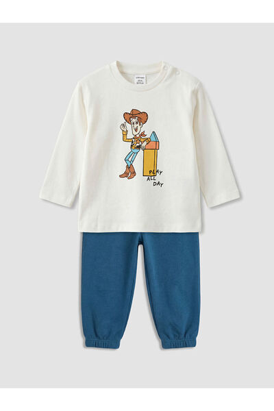LC Waikiki طقم LCW baby Ekru Toy Story المطبوع للأولاد الصغار