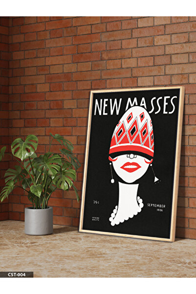 Evinemoda Εικόνα με ξύλινο κορνίζα New Masses One Piece