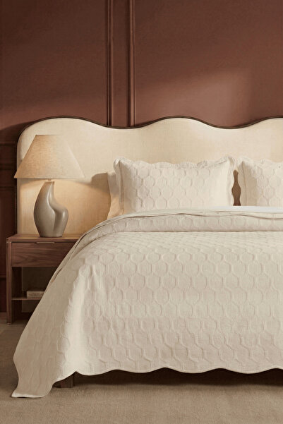 Anılsan Σετ Κάλυμμα Κρεβατιού Διπλό Sare - Εκρού