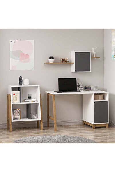 Minar Venaro Çalışma Masası + Küçük Kitaplık