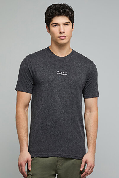R&B Printed T-Shirt with Crew Neck and Short Sleeves