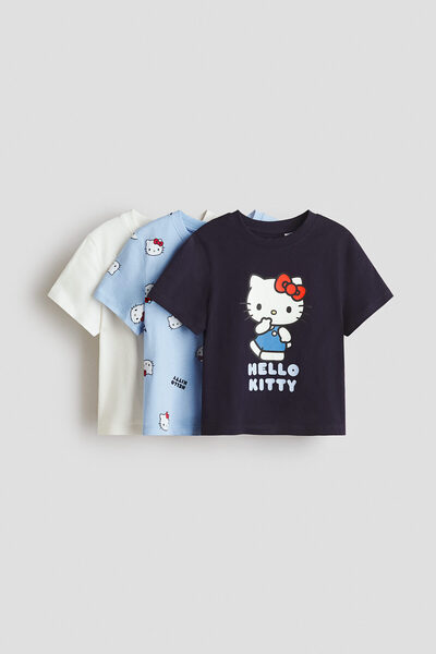 H&M 3’lü Baskılı Jarse Üst