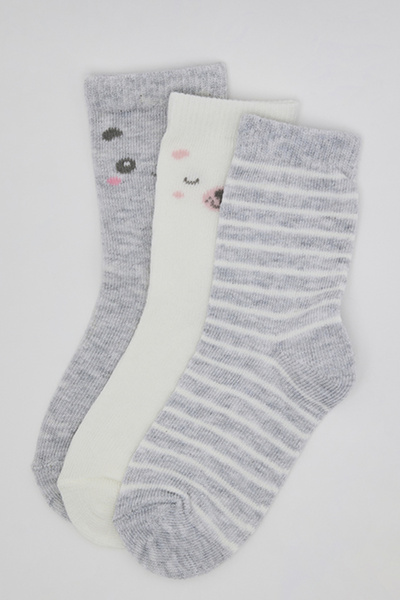 R&B 3 Pack Printed Crew Socks