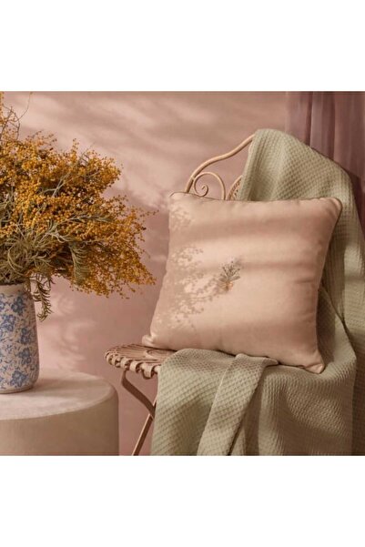 Evidea Soft Daisy Throw Pillow Cover - Beige - 42X42 cm