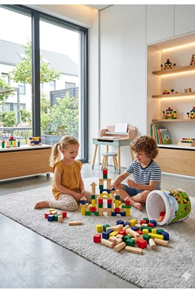 OEM Σετ Ξύλινα Δομικά Τουβλάκια για Παιδιά 3+ |   Μοντεσσόρι Αναπτυξιακά Εκπα...