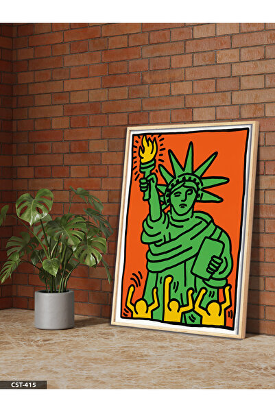 Evinemoda Keith Haring Pop Shop Jednodijelna slika u drvenom okviru