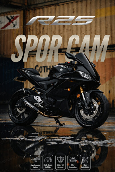 Motobros Yamaha R25 Uyumlu Spor Ön Cam–R25 ÖN CAM Rüzgar Kesici, ABS/PC Malze...