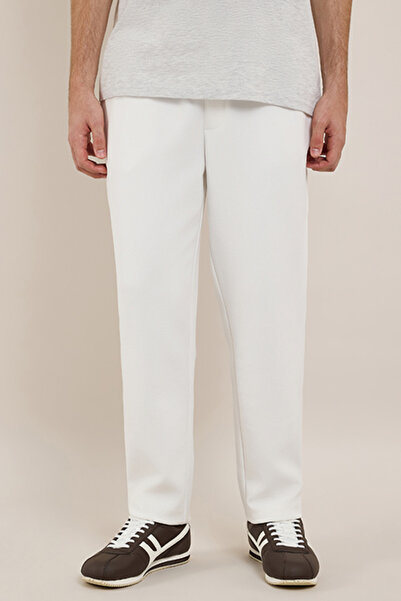 R&B Solid Relaxed Fit Pants with Drawstring Waist