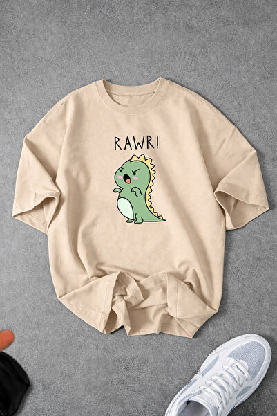 Revasser Unisex Γυναικείο/Ανδρικό μπλουζάκι RWAR με ειδική στάμπα, υπερμεγέθη...