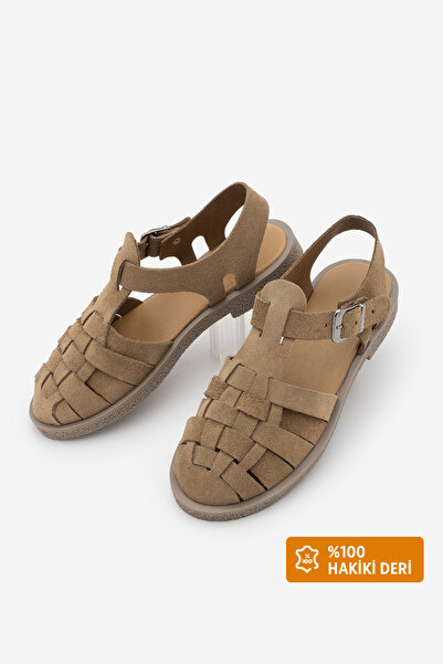 Marjin Γυναικεία πέδιλα καθημερινά από γνήσιο δέρμα με λουράκι στον αστράγαλο...